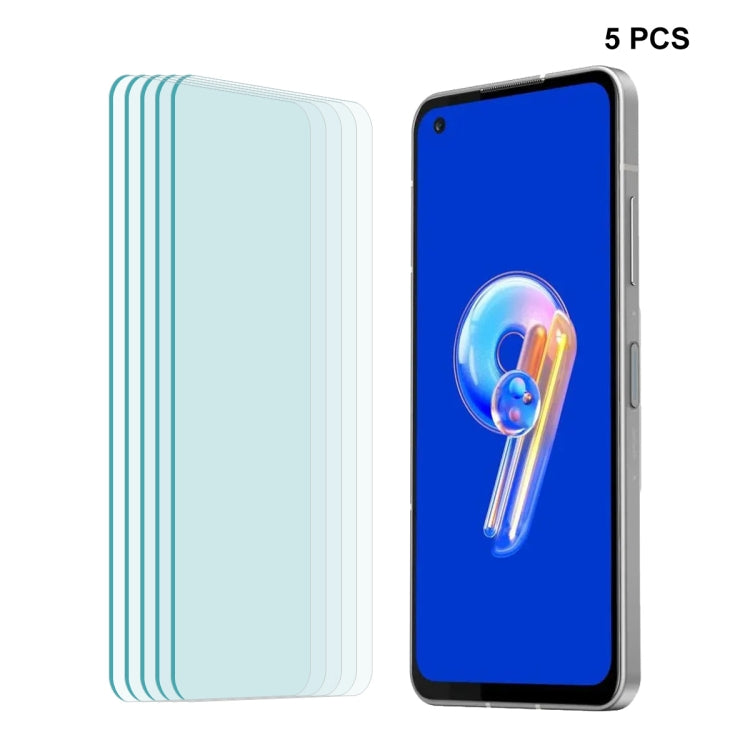 For Asus Zenfone 9 5pcs ENKAY 0.26mm 9H 2.5D Tempered Glass Film by ENKAY