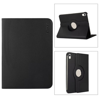 For iPad 2025 / 2022 ENKAY Hat-Prince 360 Degree Rotation Litchi Leather Smart Tablet Case(Black) by ENKAY