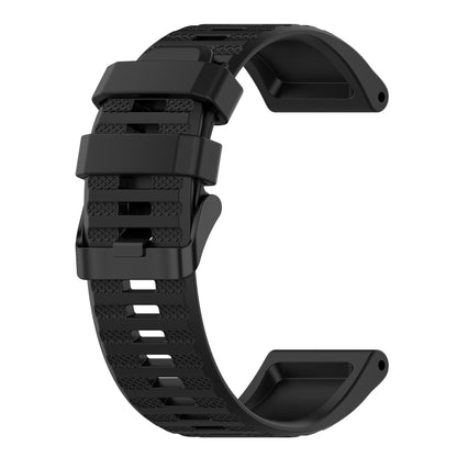 For Garmin Forerunner 935 22mm Horizontal Texture Silicone Watch Band with Removal Tool(Black) by bashfashion