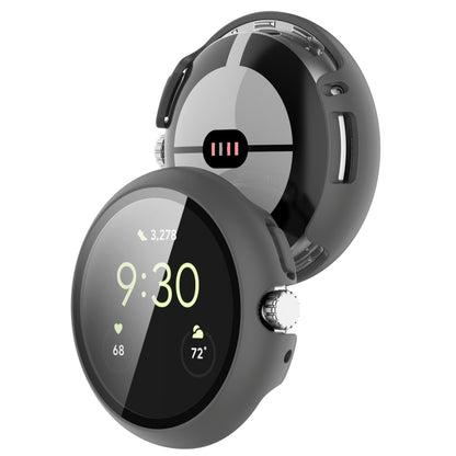 For Google Pixel Watch Tempered Glass Film PC Watch Case(Gray) by bashfashion