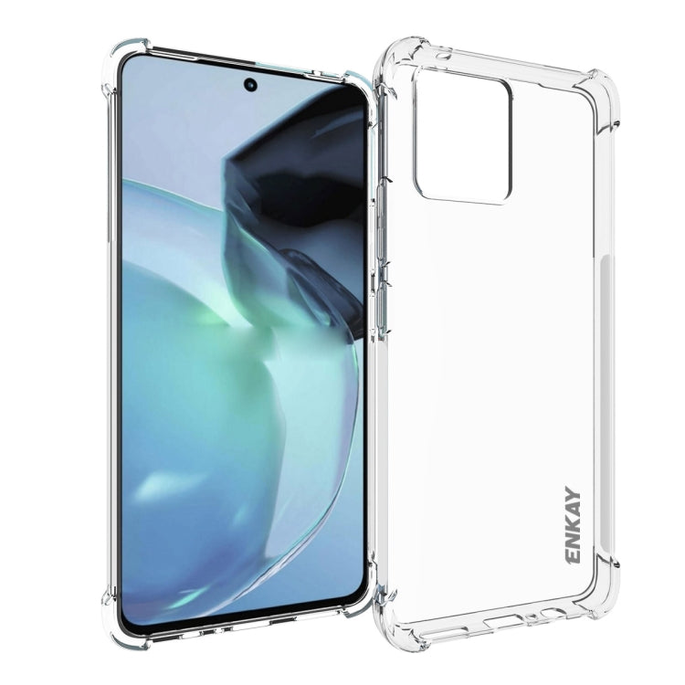 For Motorola Moto G72 4G ENKAY Transparent TPU Shockproof Phone Case by ENKAY