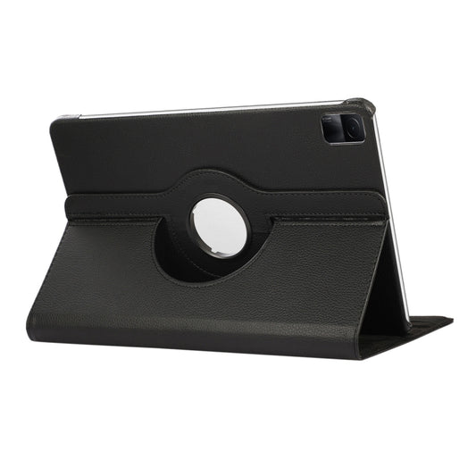 For Xiaomi Redmi Pad 10.61 ENKAY Hat-Prince 360 Degree Rotation Litchi Leather Smart Case(Black) by ENKAY