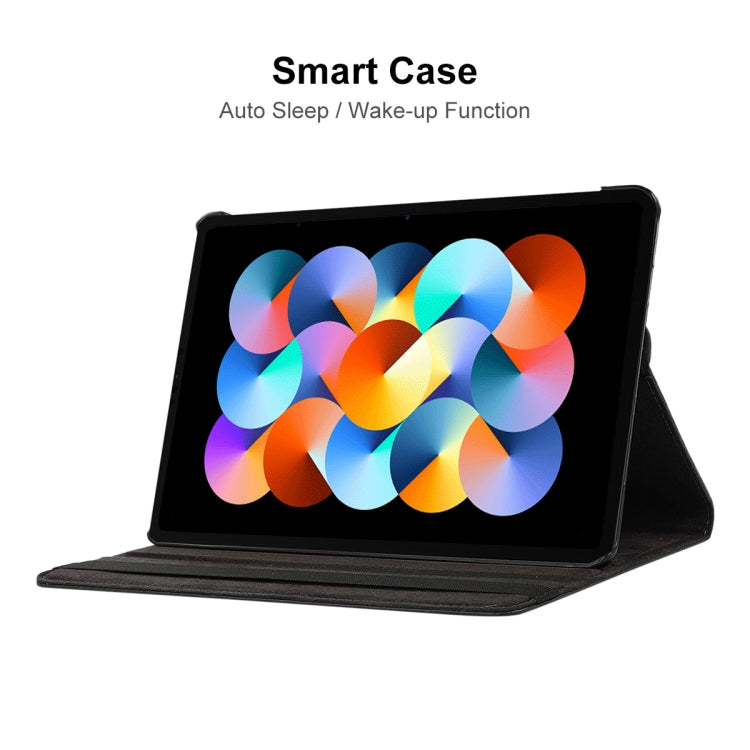 For Xiaomi Redmi Pad 10.61 ENKAY Hat-Prince 360 Degree Rotation Litchi Leather Smart Case(Black) by ENKAY