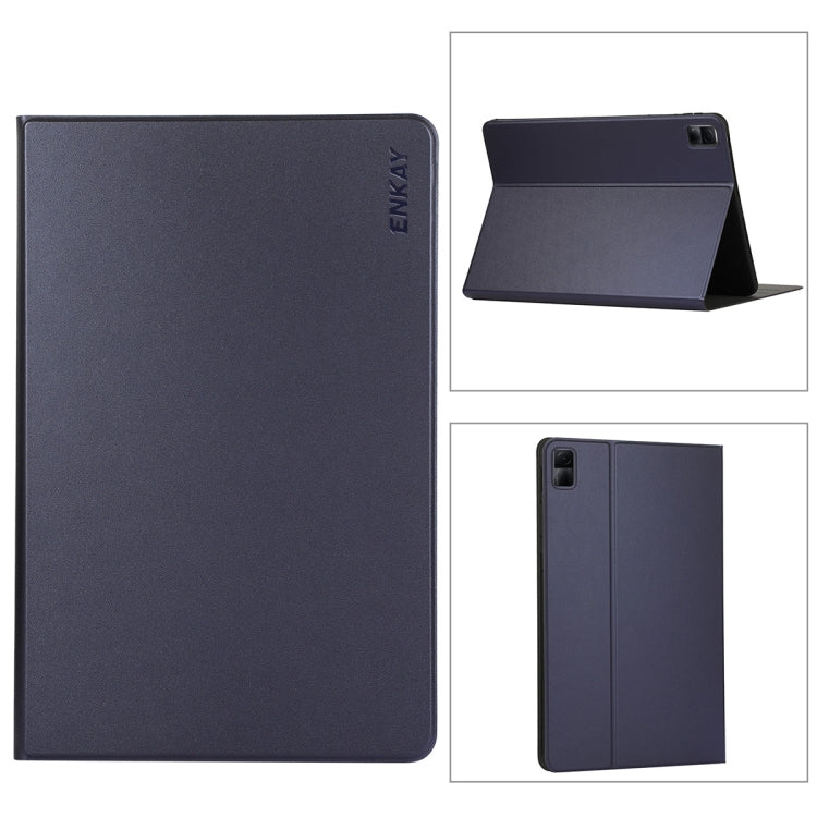 For Xiaomi Redmi Pad 10.61 ENKAY Hat-Prince Auto Sleep and Wake Up PU Leather Stand Case Shockproof Cover(Dark Blue) by ENKAY