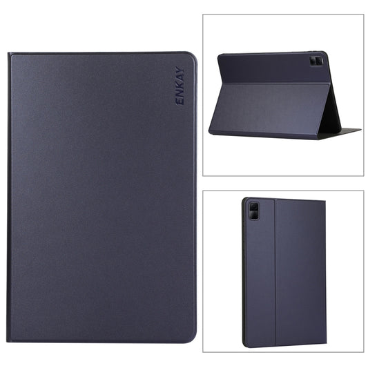 For Xiaomi Redmi Pad 10.61 ENKAY Hat-Prince Auto Sleep and Wake Up PU Leather Stand Case Shockproof Cover(Dark Blue) by ENKAY