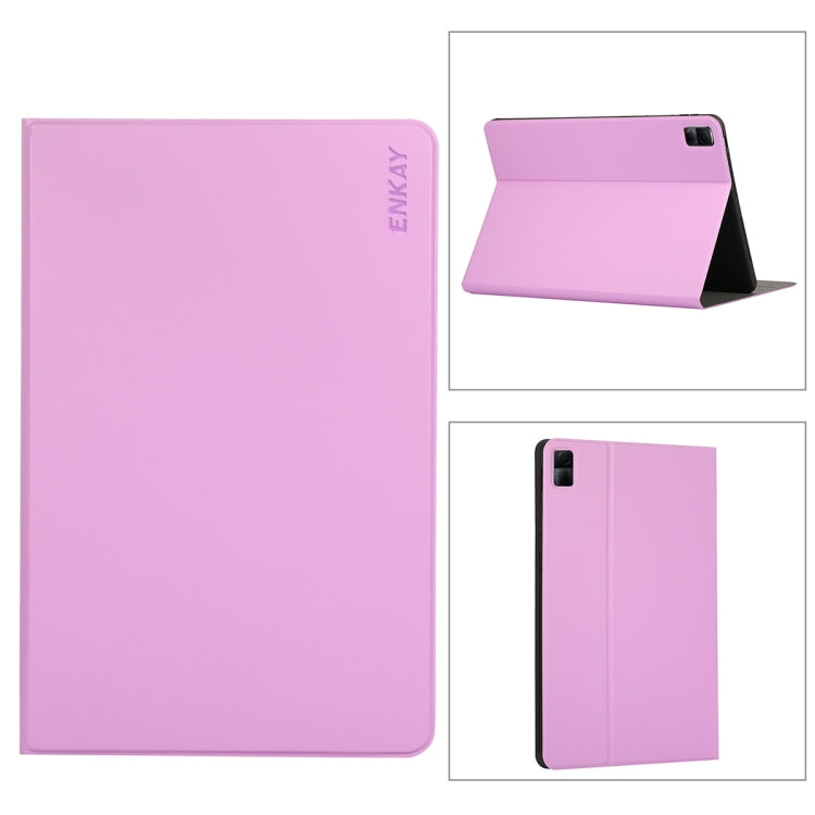 For Xiaomi Redmi Pad 10.61 ENKAY Hat-Prince Auto Sleep and Wake Up PU Leather Stand Case Shockproof Cover(Purple) by ENKAY