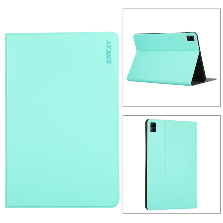 For Xiaomi Redmi Pad 10.61 ENKAY Hat-Prince Auto Sleep and Wake Up PU Leather Stand Case Shockproof Cover(Cyan) by ENKAY