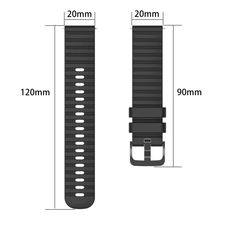 For Garmin Forerunner Sq2 20mm Wavy Dot Pattern Solid Color Silicone Watch Band(White) by bashfashion