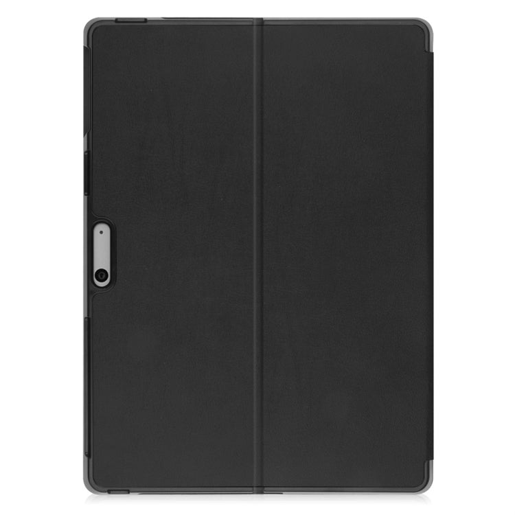 For Microsoft Surface Pro 9 JUNSUNMAY Custer Solid Color 3-Fold Stand Leather Tablet Case(Black) by JUNSUNMAY