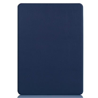 For Microsoft Surface Pro 9 JUNSUNMAY Custer Solid Color 3-Fold Stand Leather Tablet Case(Dark Blue) by JUNSUNMAY