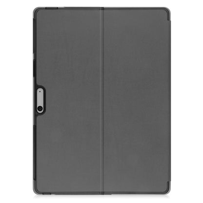 For Microsoft Surface Pro 9 JUNSUNMAY Custer Solid Color 3-Fold Stand Leather Tablet Case(Grey) by JUNSUNMAY