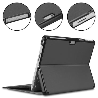 For Microsoft Surface Pro 9 JUNSUNMAY Custer Solid Color 3-Fold Stand Leather Tablet Case(Grey) by JUNSUNMAY