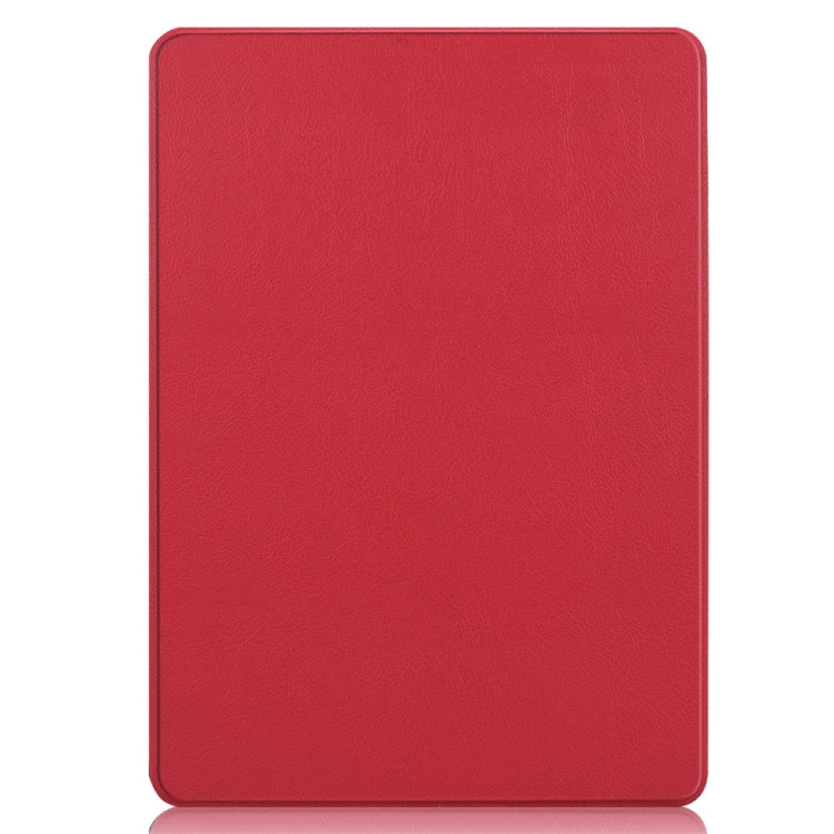 For Microsoft Surface Pro 9 JUNSUNMAY Custer Solid Color 3-Fold Stand Leather Tablet Case(Red) by JUNSUNMAY