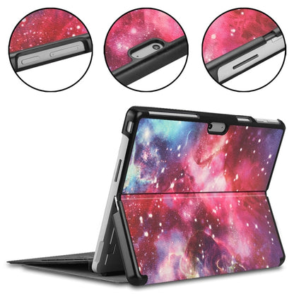 For Microsoft Surface Pro 9 / 10 / 11 JUNSUNMAY Custer Painted Stand Leather Tablet Case(Galaxy) by JUNSUNMAY