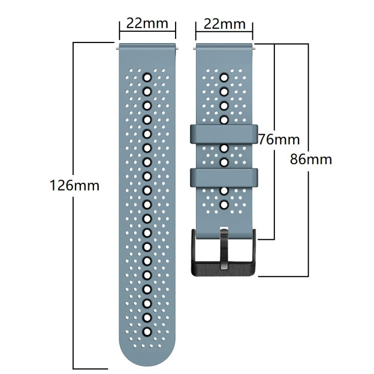 For Samsung Gear S3 Frontier 22mm Perforated Two-Color Silicone Watch Band(Orange+Black) by bashfashion