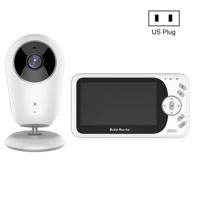 VB608 4.3 inch Wireless Video Baby Monitor IR LED Night Vision Intercom Surveillance Camera(US Plug) by bashfashion
