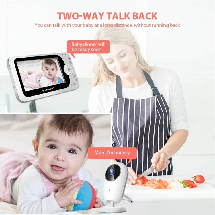 VB608 4.3 inch Wireless Video Baby Monitor IR LED Night Vision Intercom Surveillance Camera(EU Plug) by bashfashion