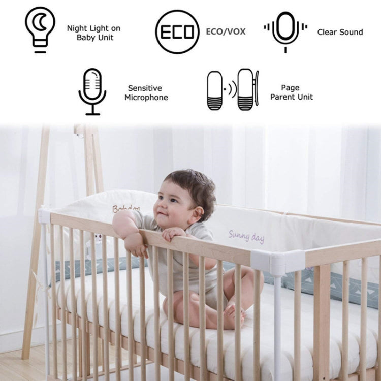 DBM-8 Wireless Audio Two-way Talk Back Baby Monitor, Intercom Sound Alert for Infant(US Plug) by bashfashion
