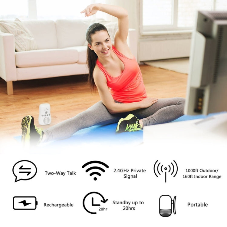 DBM-8 Wireless Audio Two-way Talk Back Baby Monitor, Intercom Sound Alert for Infant(US Plug) by bashfashion