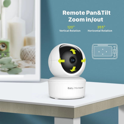 SM650 Wireless Video Baby Camera Intercom Night Vision Temperature Monitoring Cam(EU Plug) by bashfashion