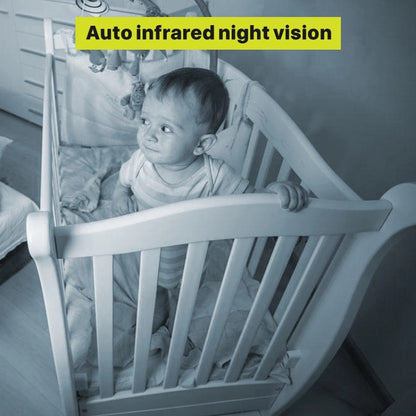 SM650 Wireless Video Baby Camera Intercom Night Vision Temperature Monitoring Cam(EU Plug) by bashfashion