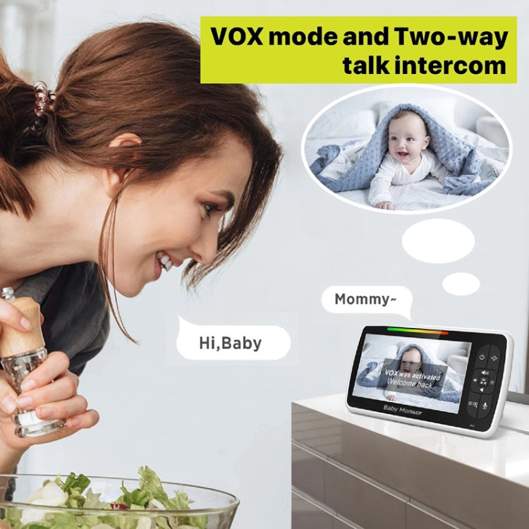 SM650 Wireless Video Baby Camera Intercom Night Vision Temperature Monitoring Cam(UK Plug) by bashfashion