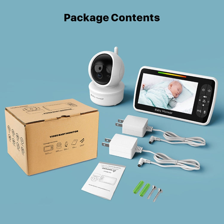 SM650 Wireless Video Baby Camera Intercom Night Vision Temperature Monitoring Cam(UK Plug) by bashfashion