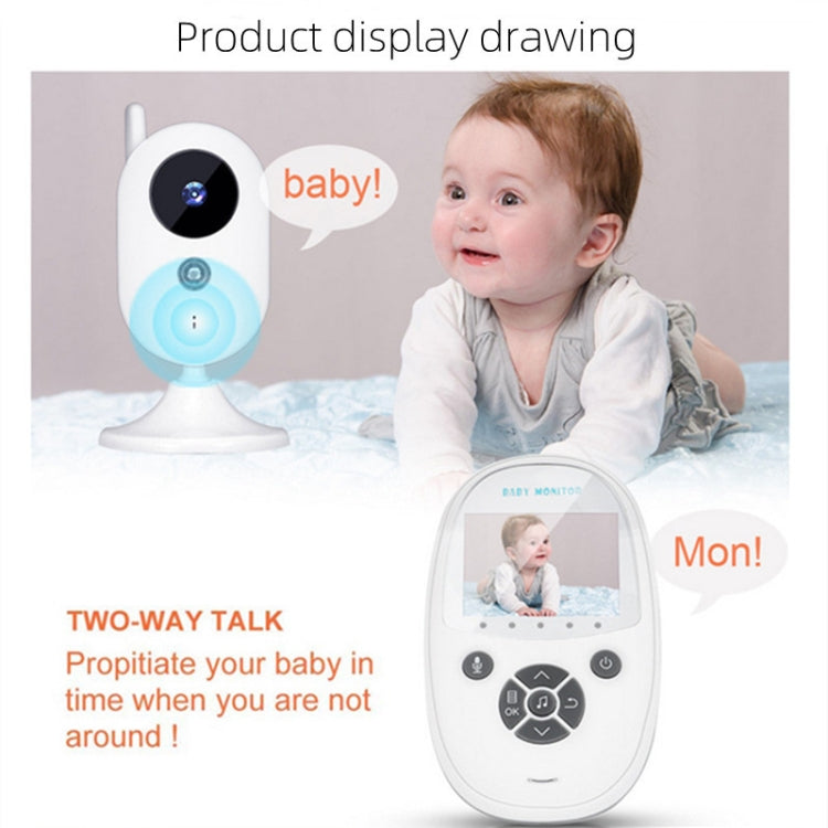 ZR302 2.4GHz Digital Video Smart Baby Monitor Night Vision Camera, Music Player, Two Way Intercom Function(EU Plug) by bashfashion