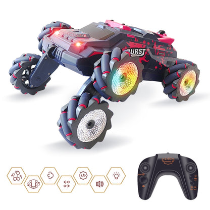 MoFun JC03P 2.4G Remote Control Six-wheeled Stunt Car, Specifications:Single RC(Red) by MoFun