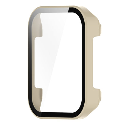 For Realme Watch 3 Pro PC+ Toughened Film Integrated Protective Case(Ivory) by bashfashion