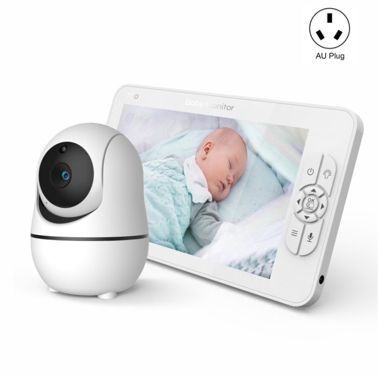 SM70PTZ 7 inch Screen 2.4GHz Wireless Digital Baby Monitor, Auto Night Vision / Two-way Voice Intercom(AU Plug) by bashfashion