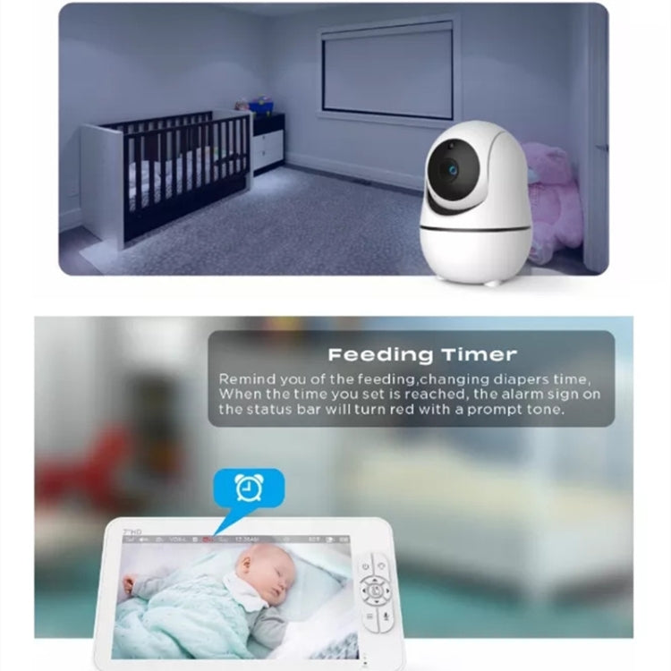SM70PTZ 7 inch Screen 2.4GHz Wireless Digital Baby Monitor, Auto Night Vision / Two-way Voice Intercom(AU Plug) by bashfashion