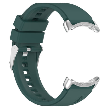 For Google Pixel Watch Metal Connector + Solid Color Silicone Watch Band(Green) by bashfashion