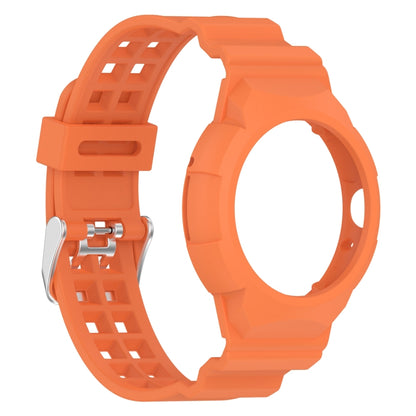 For Google Pixel Watch Integrated Fully Enclosed Silicone Watch Band(Orange) by bashfashion