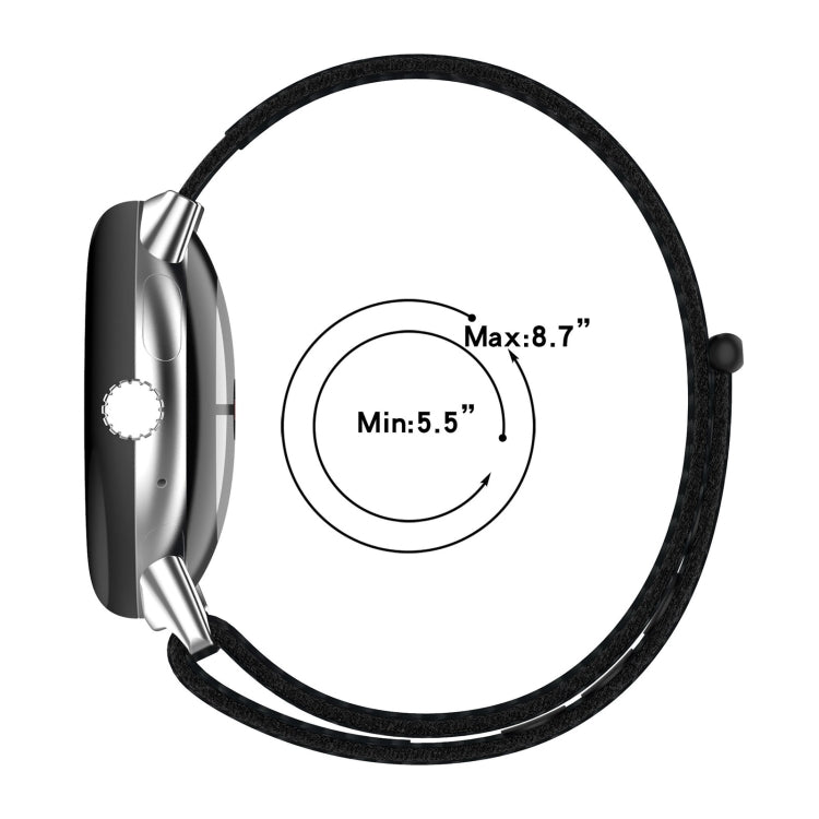 For Google Pixel Watch Nylon Weave Watch Band(Grayish White) by bashfashion