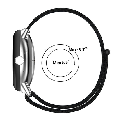 For Google Pixel Watch Nylon Weave Watch Band(Grayish White) by bashfashion