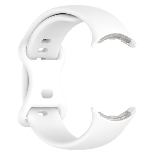 For Google Pixel Watch Loop Type Solid Color Silicone Watch Band, Size:S(White) by bashfashion