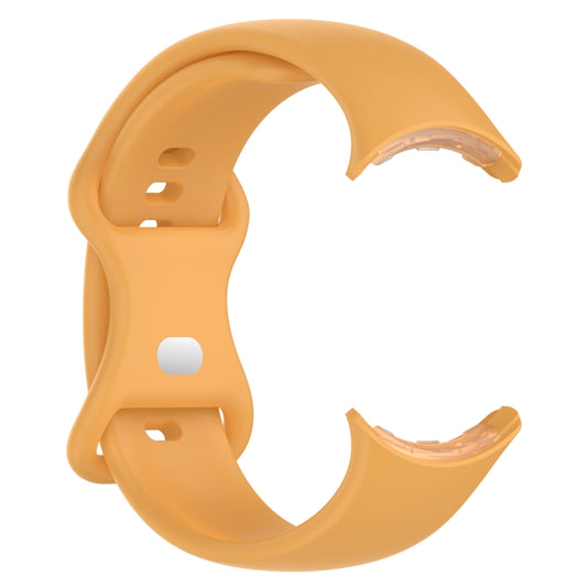 For Google Pixel Watch Loop Type Solid Color Silicone Watch Band, Size:S(Yellow) by bashfashion