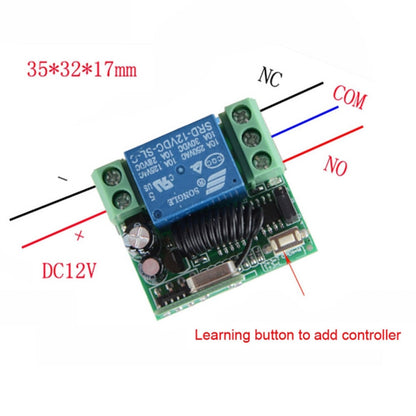 12V 10A RF Wireless Remote Control Switch 1CH Relay Receiver by bashfashion