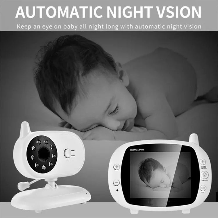 BM850 3.5 inch Wireless Video Color Baby Monitor Night Vision Temperature Monitor(US Plug) by bashfashion
