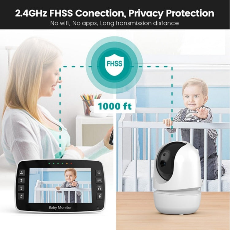 SM43A 4.3inch Color Display Night Vision Smart Zoom Baby Monitor Camera(US Plug) by bashfashion