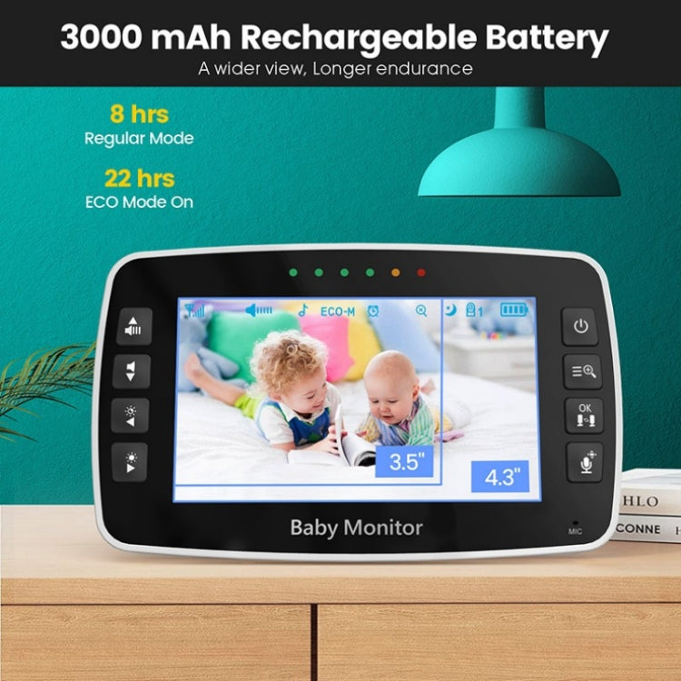 SM43A 4.3inch Color Display Night Vision Smart Zoom Baby Monitor Camera(US Plug) by bashfashion