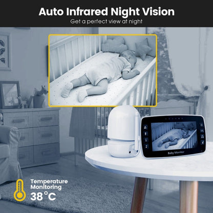 SM43A 4.3inch Color Display Night Vision Smart Zoom Baby Monitor Camera(EU Plug) by bashfashion