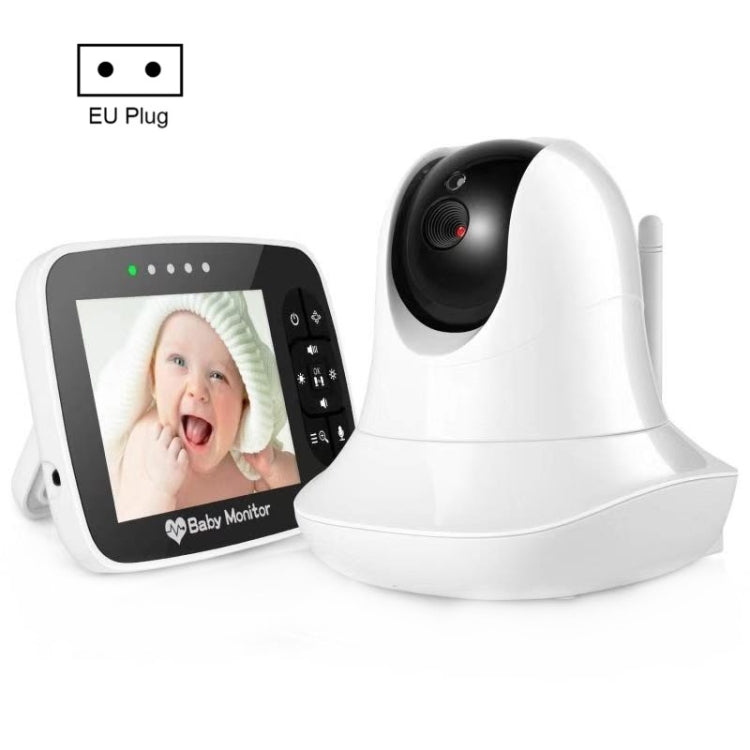 SM935 3.5 inch LCD Screen Wireless Video Baby Monitor Night Vision Two-Way Audio IP Camera(EU Plug) by bashfashion