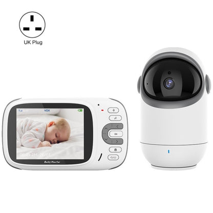 VB802 3.2 inch Baby Monitor Wireless Digital Video Rotating Camera(UK Plug) by bashfashion