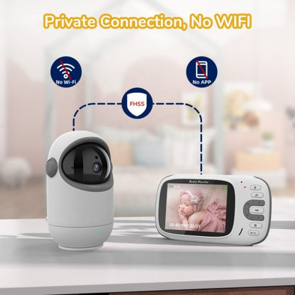 VB802 3.2 inch Baby Monitor Wireless Digital Video Rotating Camera(UK Plug) by bashfashion
