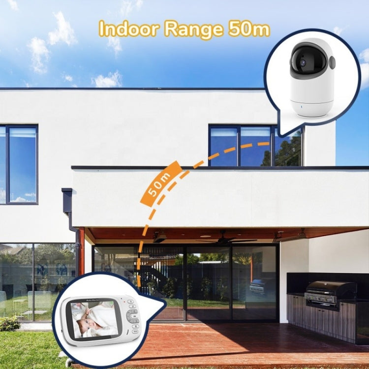 VB802 3.2 inch Baby Monitor Wireless Digital Video Rotating Camera(US Plug) by bashfashion