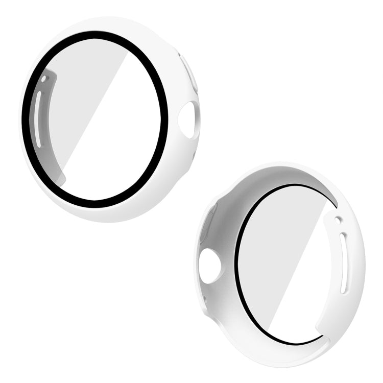 For Google Pixel Watch ENKAY Hat-Prince Full Coverage PC Frame + 9H Tempered Glass Case(White) by bashfashion