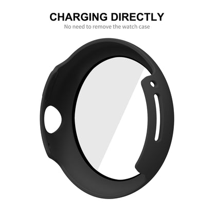 For Google Pixel Watch ENKAY Hat-Prince Full Coverage PC Frame + 9H Tempered Glass Case(Dark Blue) by bashfashion