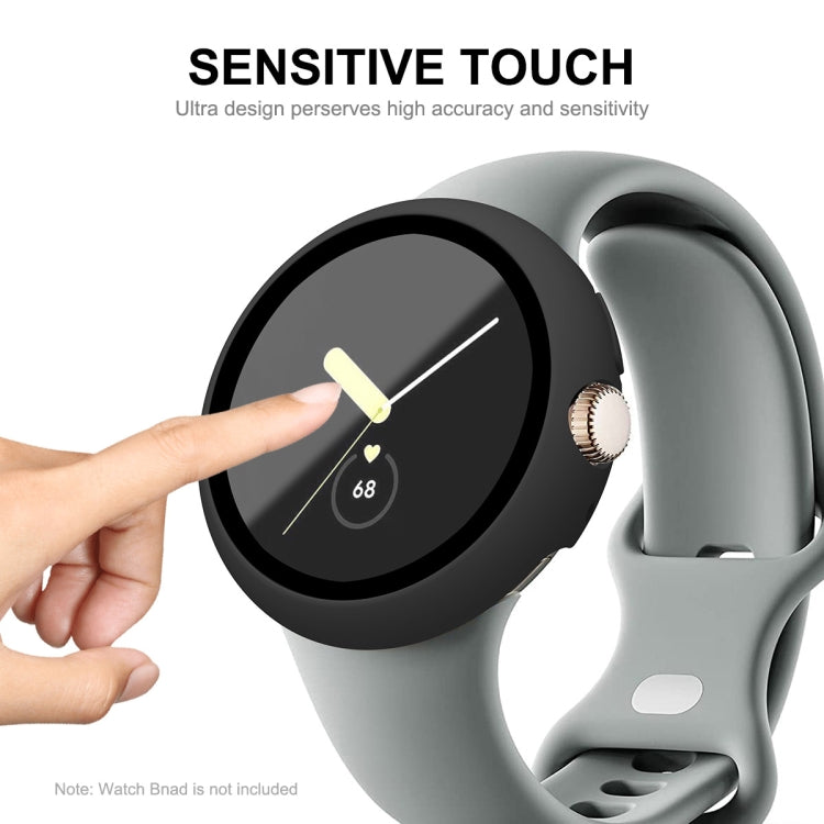 For Google Pixel Watch ENKAY Hat-Prince Full Coverage PC Frame + 9H Tempered Glass Case(Dark Blue) by bashfashion